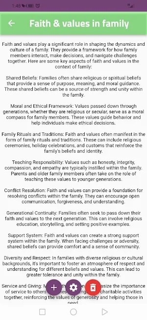 faith & values in family Screenshot 2