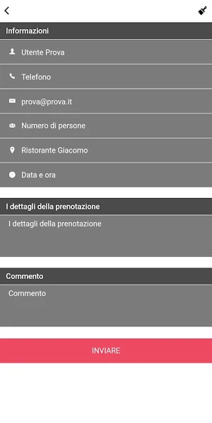 APP Ristorante Giacomo Screenshot 1