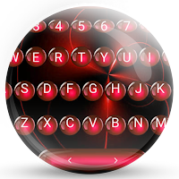 Keyboard Theme Spheres Red