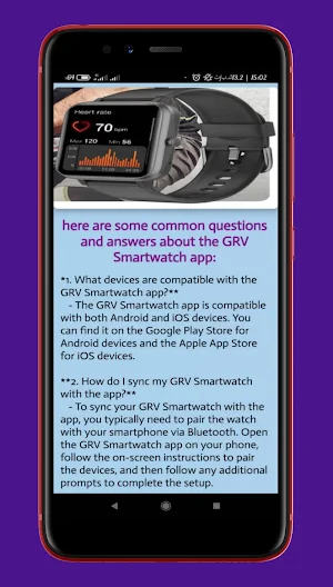 grv smart watch app guide Screenshot 1