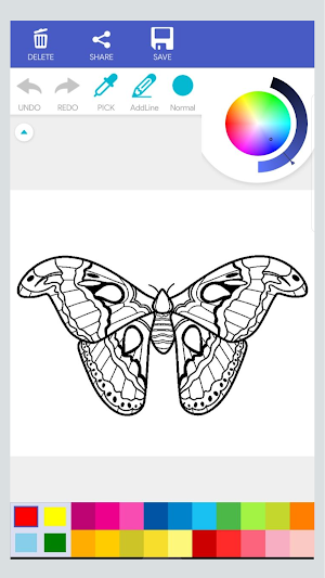Kawaii Butterfly Coloring Book Screenshot 2