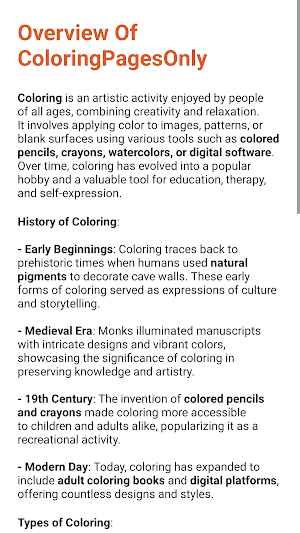 ColoringPagesOnly Screenshot 0