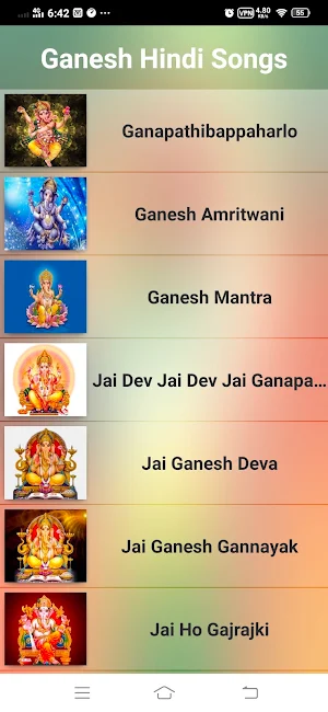 Ganesh Hindi Songs Screenshot 0