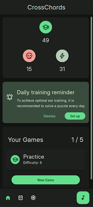 CrossChords - Ear Trainer Screenshot 0