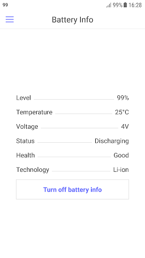 Show Battery Percentage & Info On Status Bar Screenshot 0