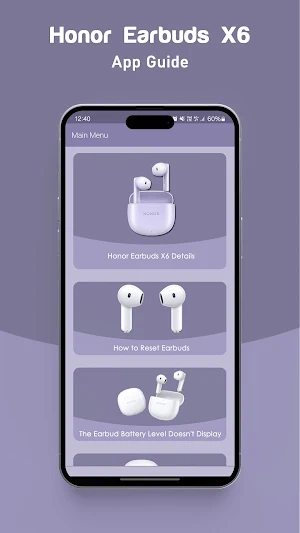 Honor Earbuds X6 App Guide Screenshot 0