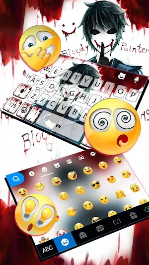 Creepy Bloody Painter Keyboard Theme Screenshot 3