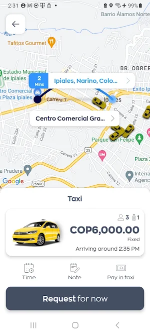 Taxis Autopanamericano. Screenshot 2