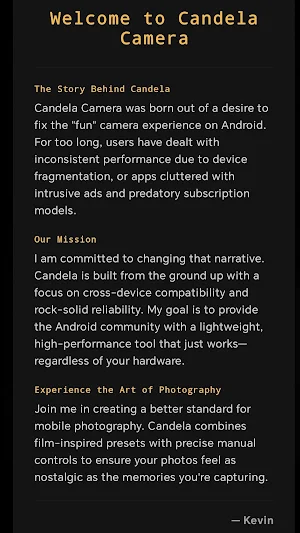 Candela Camera: Retro & Film Screenshot 1