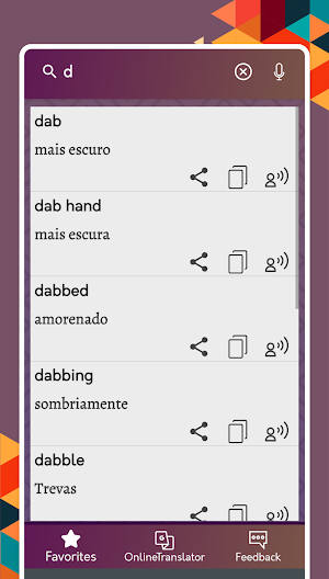 English To Portuguese Dictionary and Translator Screenshot 1