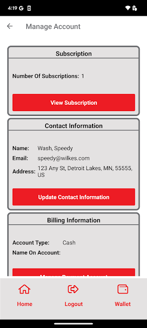 Wilkes' Speedy Wash Screenshot 3