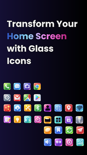 Glass Icon Pack: Glassmorphism Screenshot 1