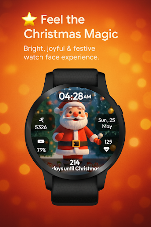 Christmas Santa Run WatchFace Screenshot 3