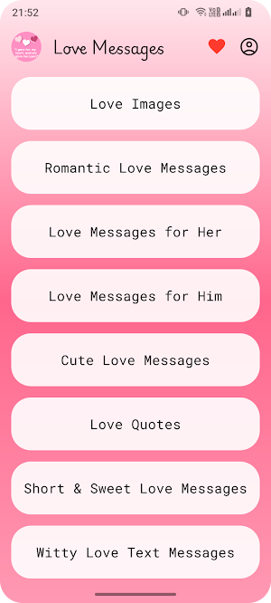 Romantic Love Messages Screenshot 0