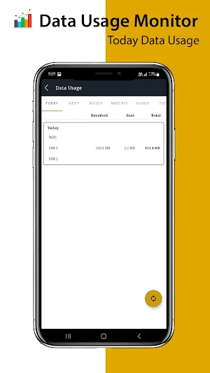 Data Usage Monitor : Daily Data Usage Screenshot 1