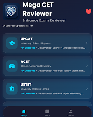 UPCAT USTET DCAT ACET REVIEWER Screenshot 0