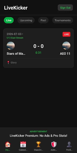 LiveKicker Screenshot 2