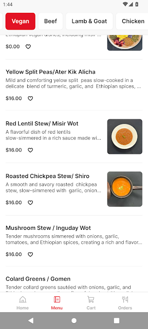 Axum Ethiopian Restaurant Screenshot 3
