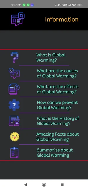 Global Warming App Screenshot 2