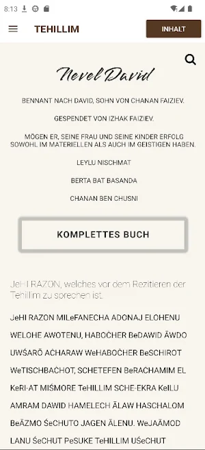 Meine Tfila Screenshot 2