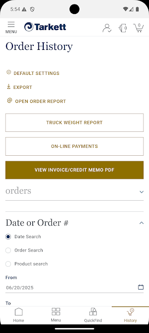 Tarkett Customer Portal Screenshot 3
