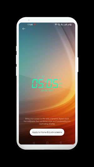 Digital clock live wallpaper Screenshot 0