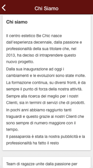 Be Chic Estetica Screenshot 2