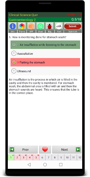 Clinical Science Quiz Screenshot 1