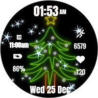 Animated Neon Christmas Tree
