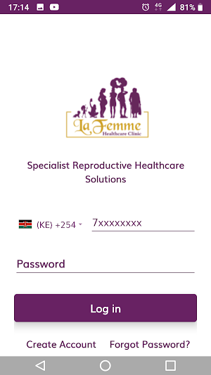 LaFemme Healthcare Clinic Screenshot 2