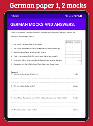 German: mocks & answers Screenshot 2
