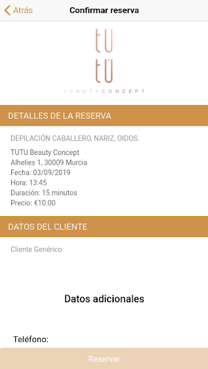 TUTÚ Beauty Concept Screenshot 2