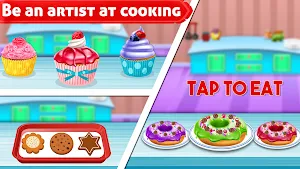 Sweet Food Bakery Kitchen: Baking Chef Games Screenshot 1