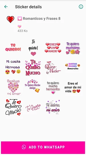 Stickers Romanticos WASticker Screenshot 2