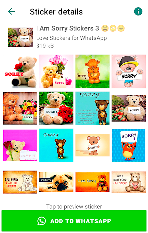 Sorry Stickers for WhatsApp Screenshot 2