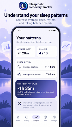 Sleep Debt Recovery Tracker Screenshot 2