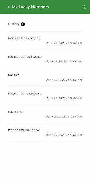 My Lucky Numbers Screenshot 3