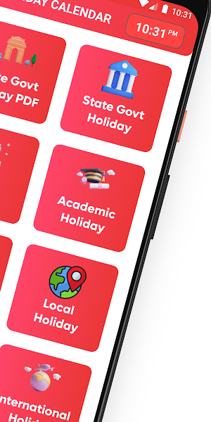 Indian Holiday Calendar Screenshot 1