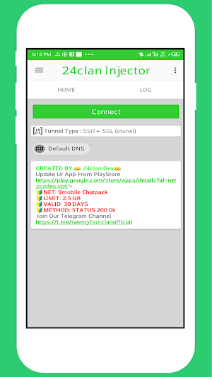 24clan Injector - SSH/HTTP/SSL TUNNEL VPN screenshot 1