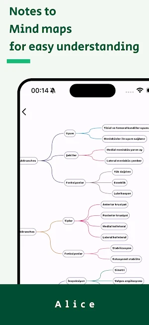 Alice: Ai note take - Mind Map Screenshot 2