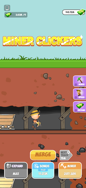 Miner Clickers: Gold & Gem Screenshot 0