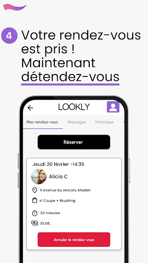 LOOKLY - Coiffure à Domicile Screenshot 3