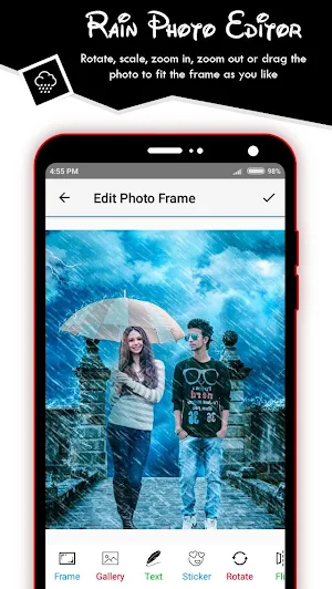Rain Photo Frame Screenshot 2