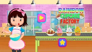 Rainbow Cupcake Factory: Bakery Food Maker Shop Screenshot 2