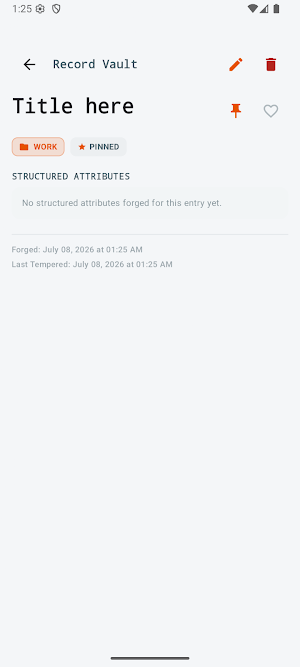 EntryForge Screenshot 2