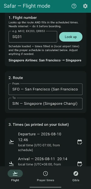 Safar: Inflight Prayer & Qibla Screenshot 0