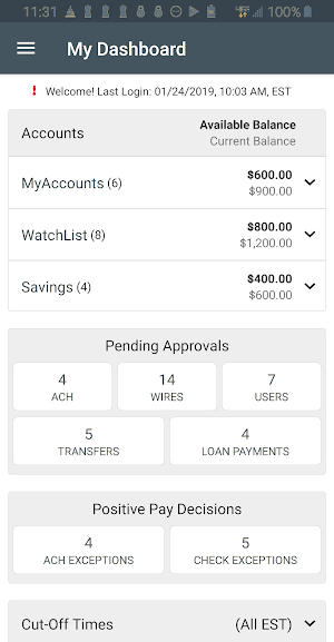 Tandem Treasury Management Screenshot 0