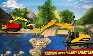 Amphibious Excavator Crane: Construction Simulator Screenshot 0