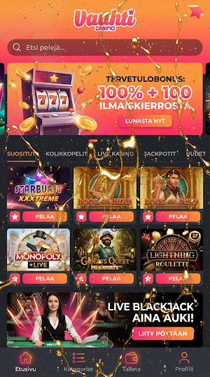 Vauhti Kasino Screenshot 1