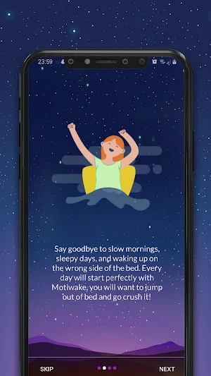 Motiwake - Motivational Alarm Clock Screenshot 1